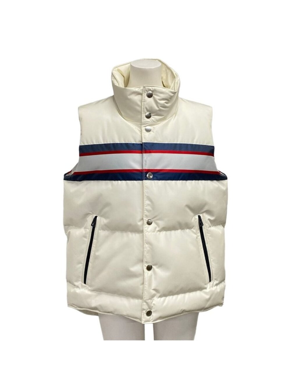 Dior Vest Puffer White Red Blue S